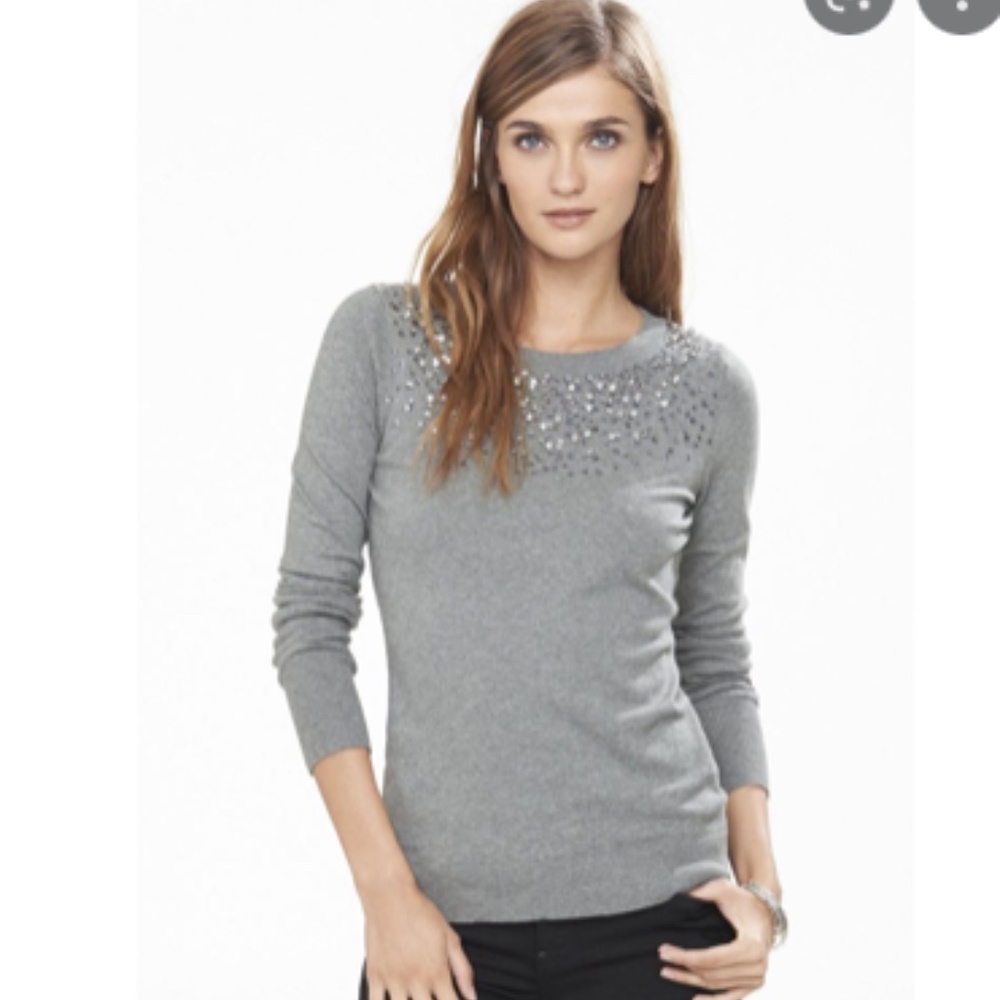 Express Sequin and Rhinestone Sweater